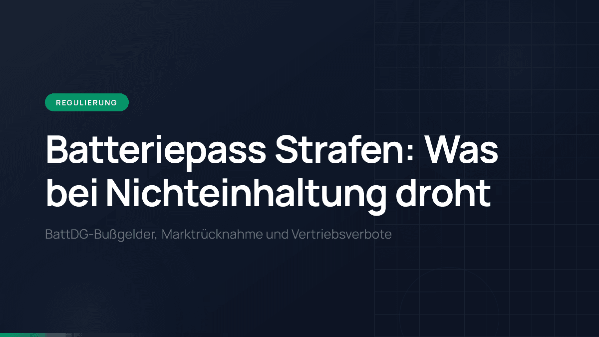 Batteriepass Strafen: Was bei Nichteinhaltung droht