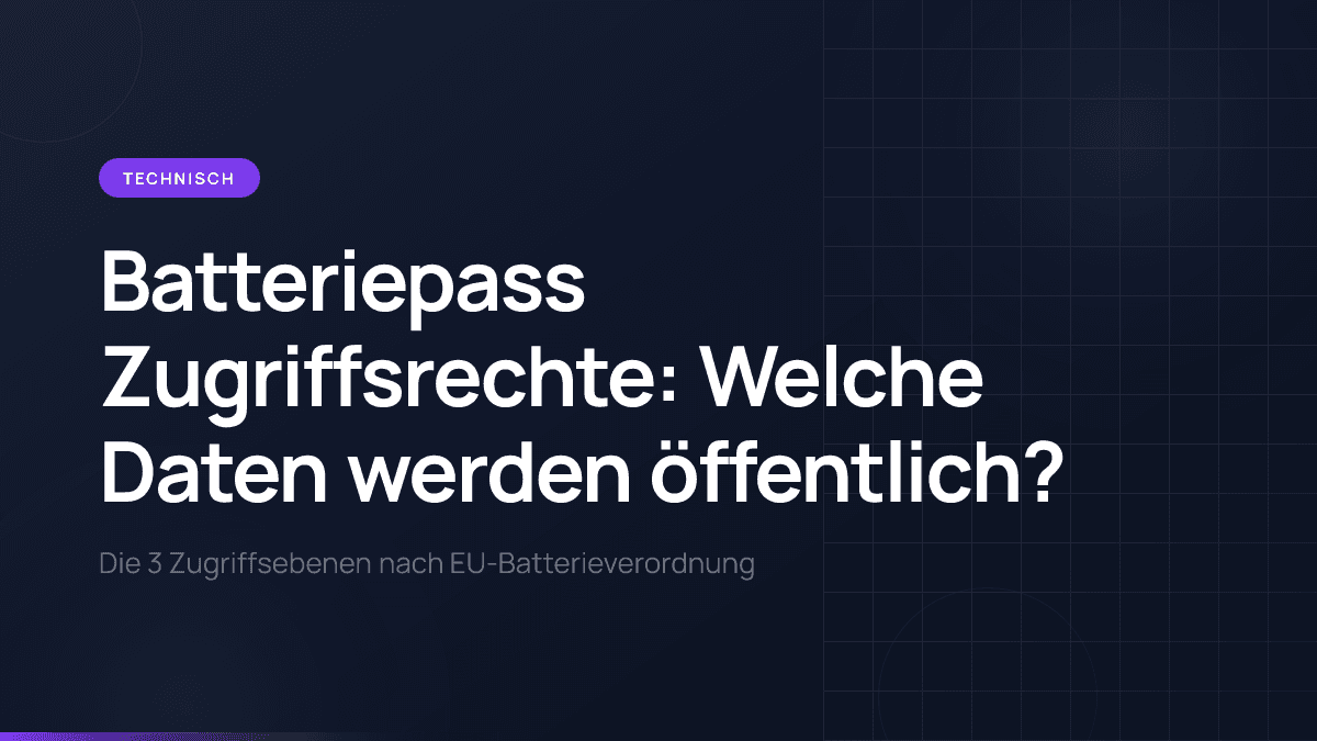 Batteriepass Zugriffsrechte: Welche Daten werden öffentlich?
