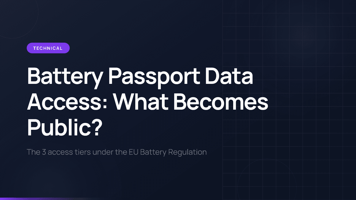 Battery Passport Data Access: What Becomes Public?