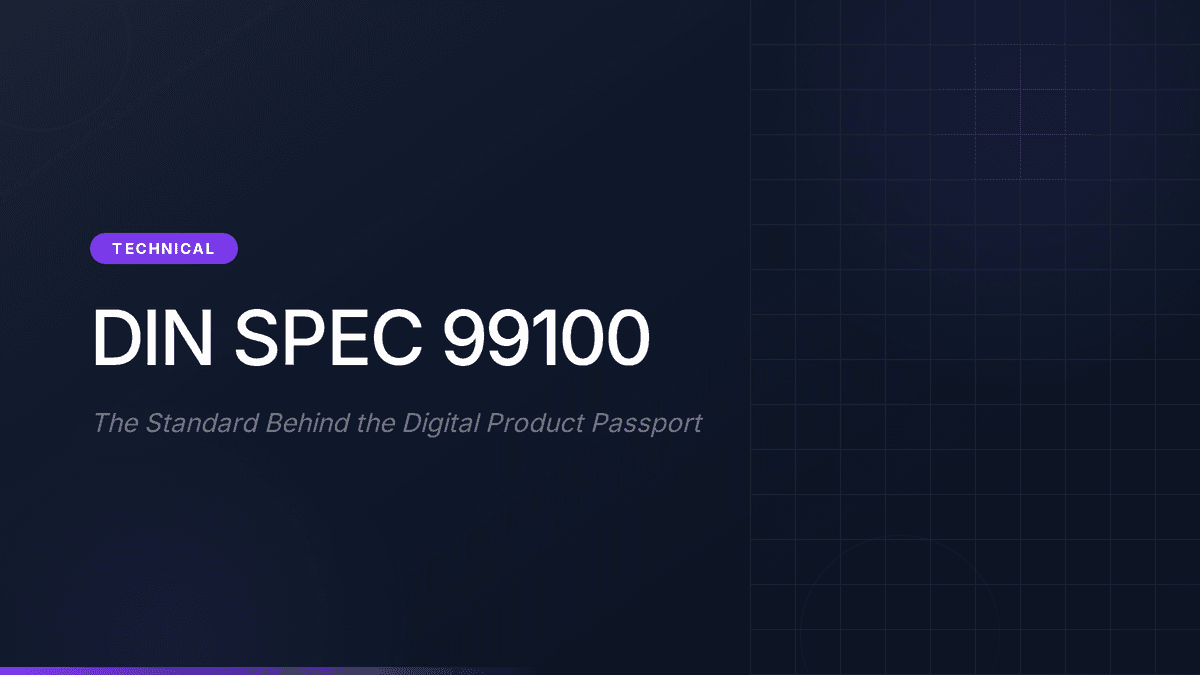 DIN SPEC 99100: The Battery Passport Standard