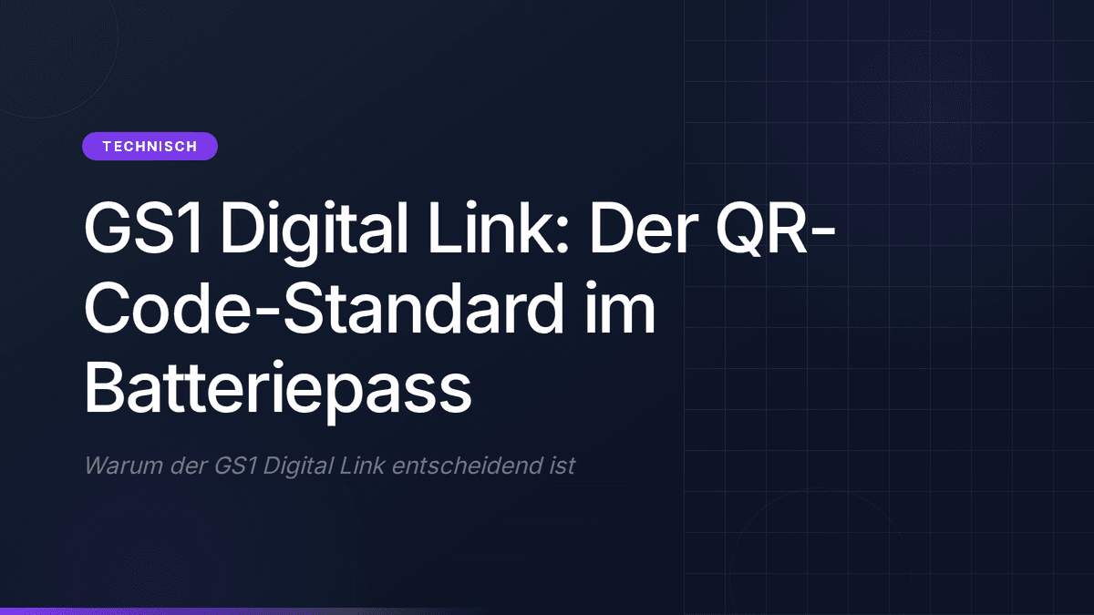 GS1 Digital Link: Der QR-Code-Standard im Batteriepass