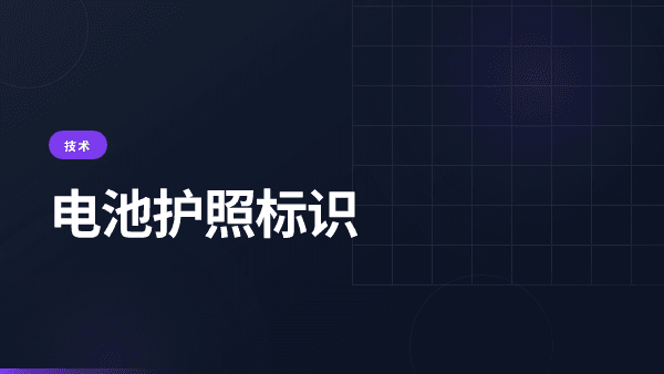 电池护照标识：二维码、标签和符号