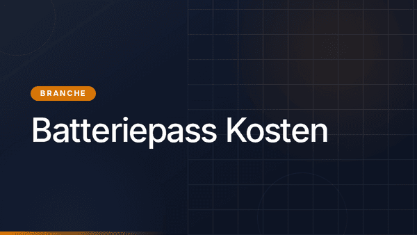 Batteriepass Kosten: Was die Umsetzung kostet
