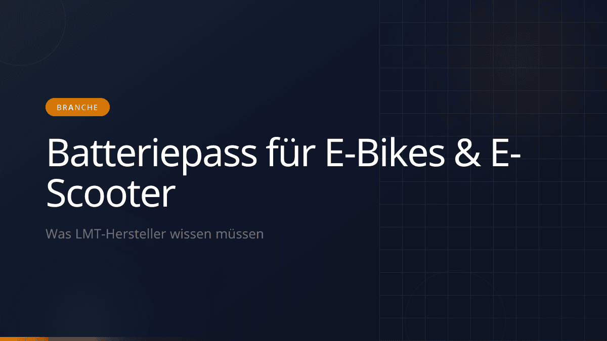 Batteriepass für E-Bikes & E-Scooter (LMT)