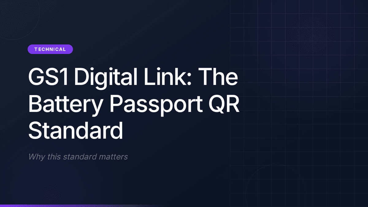 GS1 Digital Link: The Battery Passport QR Standard