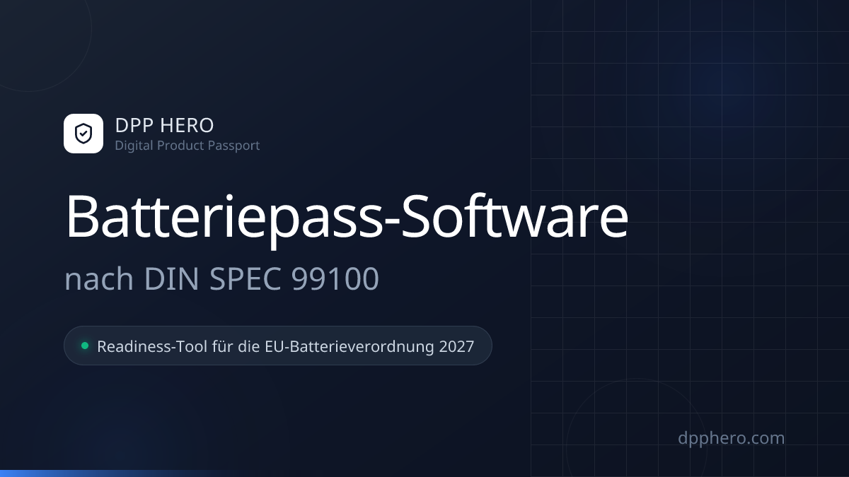 Preview image from Digitaler Produktpass | Batteriepass-Software | DPP Hero